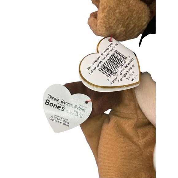 Lot of 3 Tuffy Pugsly Bones Dog Ty Beanie Baby Plush Collectible Tag Error Missp - Picture 6 of 11